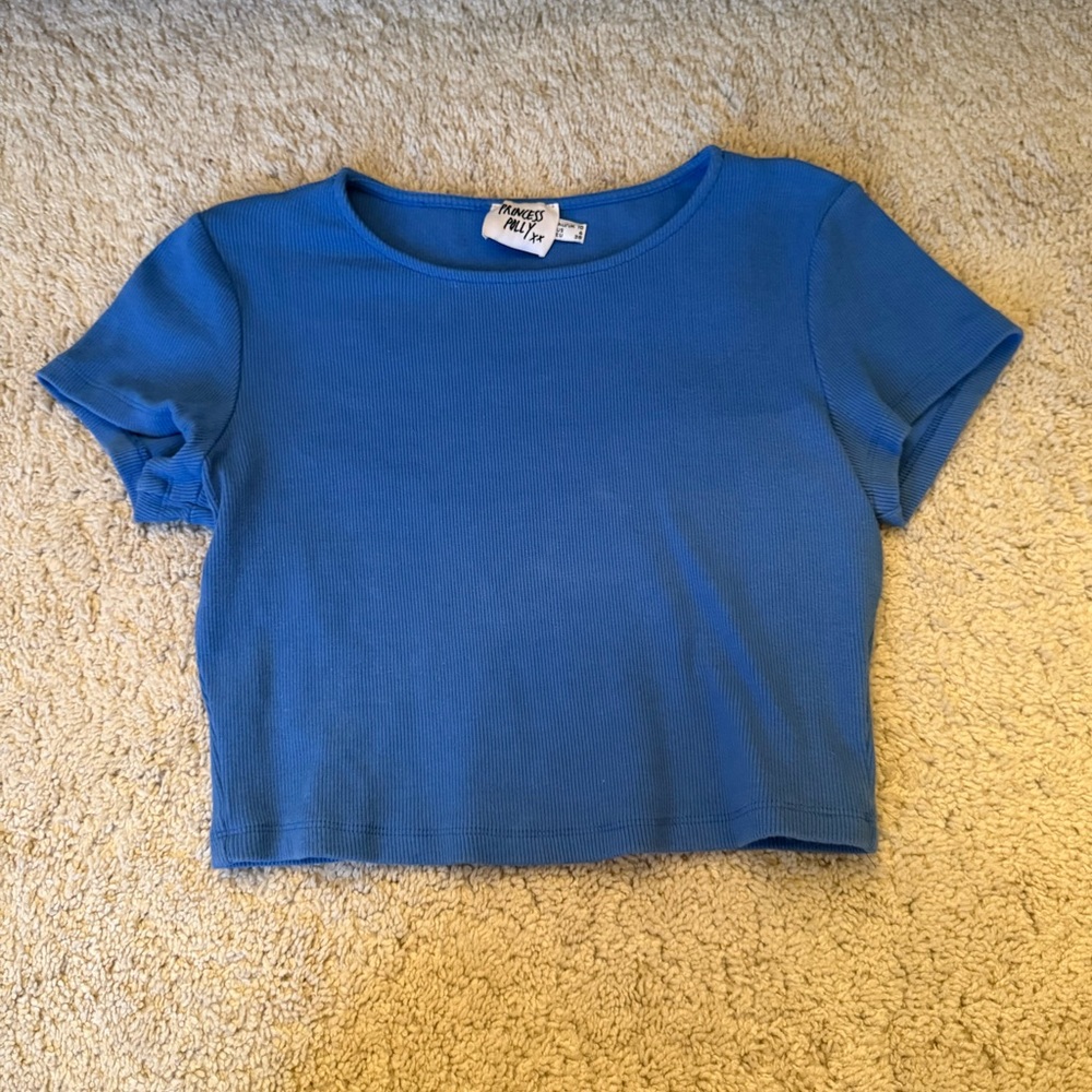 Electric blue crop top